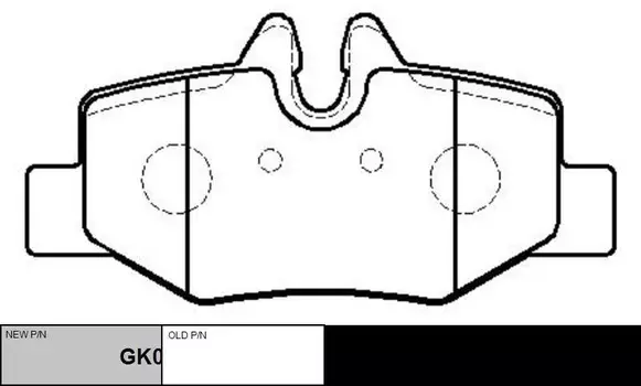 Тормозные колодки дисковые CTR GK0068