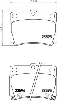 колодки дисковые задние!\ Mitsubishi Montero Sport 3.0i/2.5TD 98>