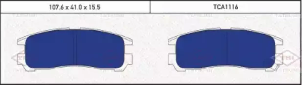 Тормозные колодки дисковые TATSUMI TCA1116