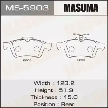 Тормозные колодки дисковые MASUMA MS-5903