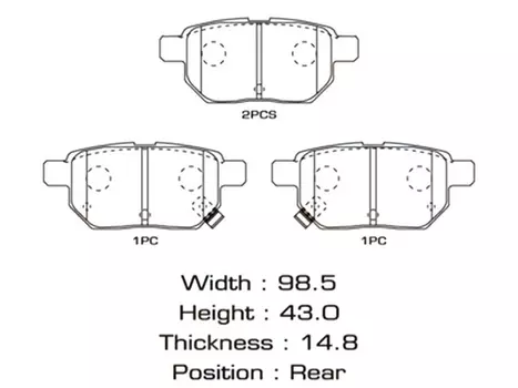 Тормозные колодки дисковые MASUMA MS-1519