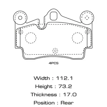 колодки дисковые задние!\ VW Touareg 3.2i/4.2i/2.5TDi/5.0TDi 02>