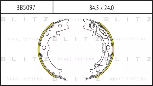 колодки ручного торм.!\ Daewoo Lacetti 1.5 04>