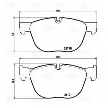 Тормозные колодки дисковые передняя ось TRIALLI PF 4180