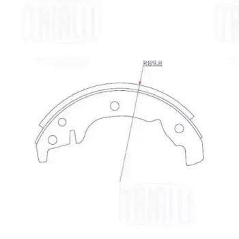 Тормозные колодки барабанные задняя ось TRIALLI GF 202