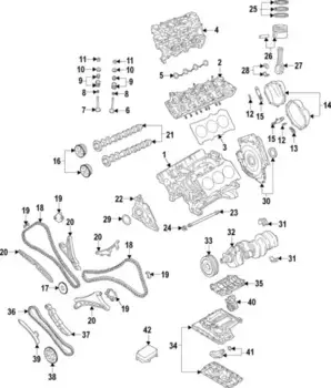 Колпачки маслосъемные VAG 057109675