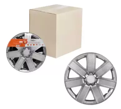 колпаки колесные! 16' 'Гелакси', серебристый, карбон, компл. 2 шт.\ AWCC-16-19 AIRLINE