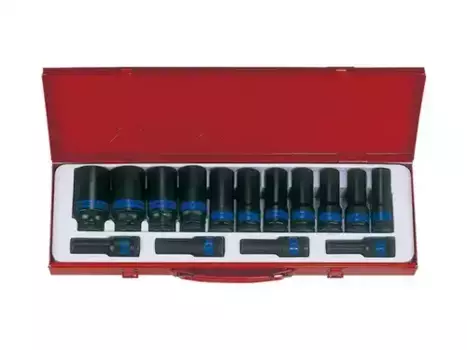 комплект головок! торцевых глубоких ударных 6гр 10-32ММ 15 предметов 1/2' KINGTONY\ 4415MP03