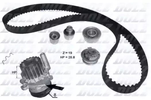 Комплект ГРМ DOLZ KD100 1524 мм 25 мм