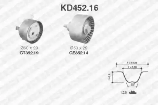 Комплект ГРМ SNR KD452.16