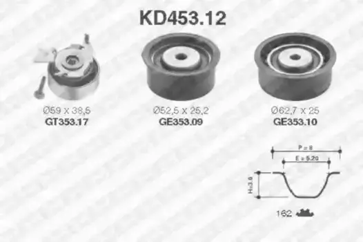 Комплект ГРМ SNR KD453.12