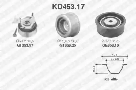 Комплект ГРМ SNR KD453.17
