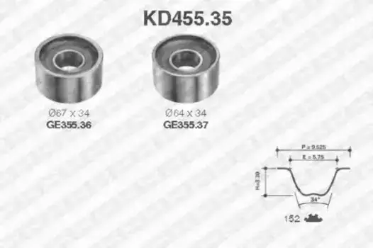 Комплект ГРМ SNR KD455.35