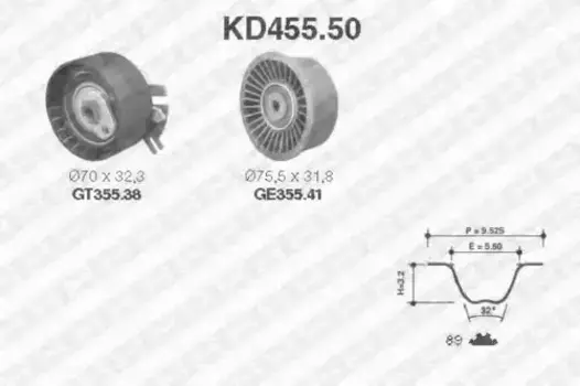 Комплект ГРМ SNR KD455.50