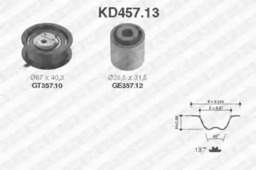 Комплект ГРМ SNR KD457.13