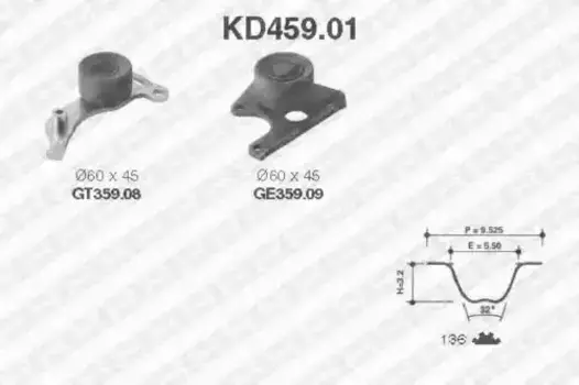 Комплект ГРМ SNR KD459.01