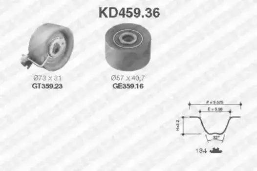 Комплект ГРМ SNR KD459.36