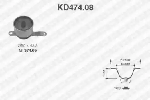 Комплект ГРМ SNR KD474.08