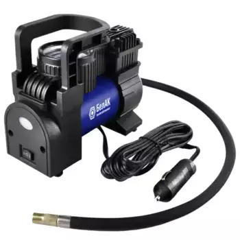 компрессор для накачки шин! ПРОФИ-35Ф с фонарем 12V 35л/мин\ БАК.99176 БЕЛАК