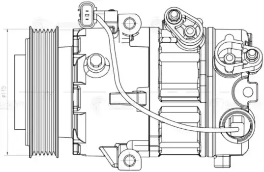 компрессор кондиц.! 6PK\ Kia Cerato 18>, Hyundai Elantra 2.0i 15> LCAC 0834 LUZAR