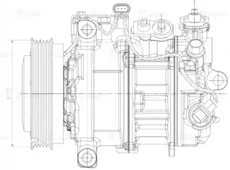 компрессор кондиц.! с эл. магн. муфтой 5PK\ MB X156 13> LCAC 1517 LUZAR