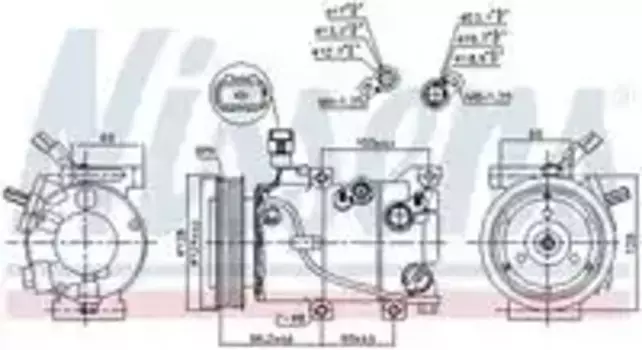 компрессор кондиционера!\ Hyundai i30/Elantra 10>, KIA Cee'd/Cerato/Soul II 1.4-1.6 12> 890235 NISSENS