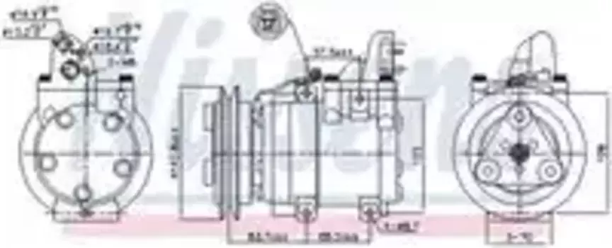 компрессор кондиционера!\ Mazda BT 06> 890059 NISSENS