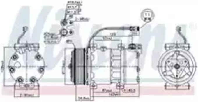 компрессор кондиционера! \SCANIA DC9/11/12 89476 NISSENS