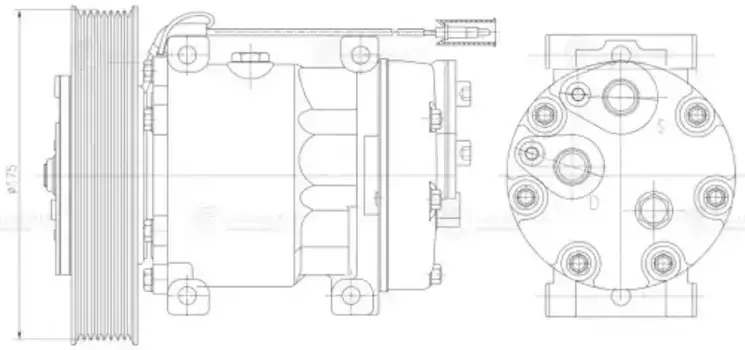 компрессор кондиционера! \ Volvo FH 06>/Renault Trucks (C,K,T-series) LCAC 1028 LUZAR