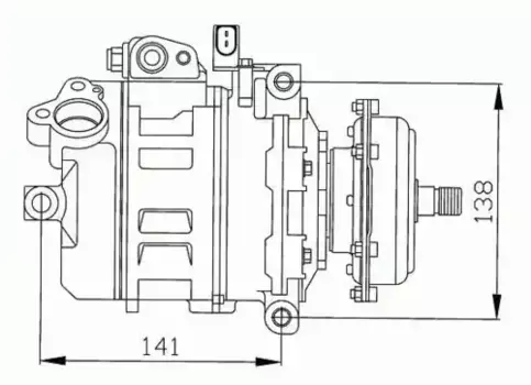 компрессор кондиционера!\ VW Touareg /T5 2.5 TDi 03> 32148 NRF