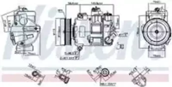 компрессор кондиционера! замена 89020 \ VW Golf/Passat 1.2-3.6i/TDi 04> 890632 NISSENS