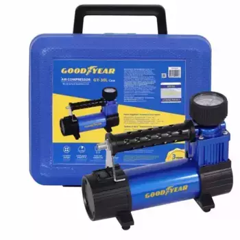 компрессор воздушный! GY-30L CASE 30л/мин, съемный резиновый шланг, кейс для хранения\ GY000114 GOODYEAR