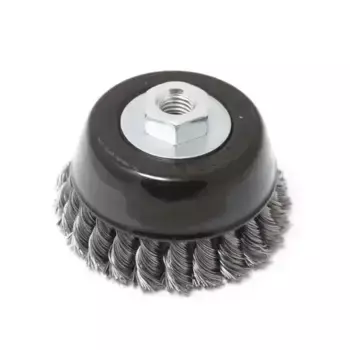кордщетка! чашеобразная стальная витая для УШМ 100мм, в блистере\ RF-BWC104 ROCK FORCE