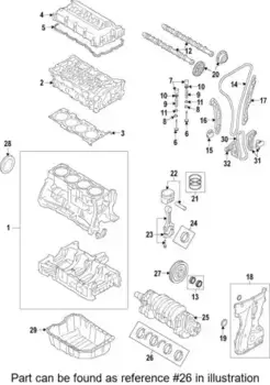 коренной вкладыш! верхний\ Mitsubishi ASX/Lancer/Outlander 1052A536