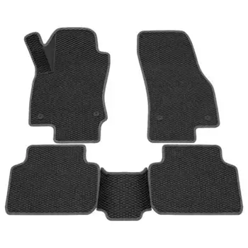 Коврики в салон REZKON 9235025202 Volkswagen Tiguan 2017-н.в. 4 шт. черный серый