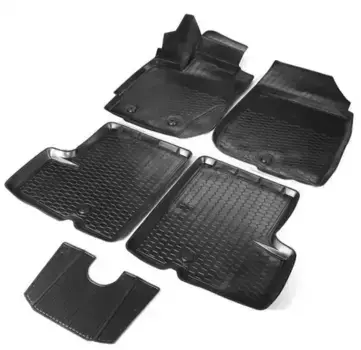 Коврики в салон RIVAL 14701007 Nissan Renault Duster Terrano 2015-н.в. 5 шт. черный