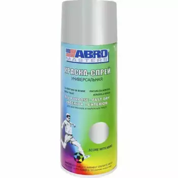 краска-спрей! акриловая 400мл № 26 алюминиевая ABRO\ SP-026