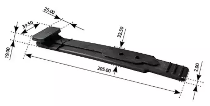 крепление брызговика!(р) резинка\RVI Magnum, MB Actros 700.008 MANSONS