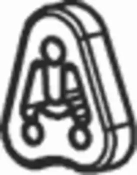 крепление глушителя! резина\ Hyundai 38800 DINEX