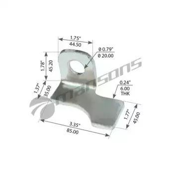 кронштейн полурессоры! (м)наружний, под сайлентблок (уголок)\ FRL 360.008 MANSONS