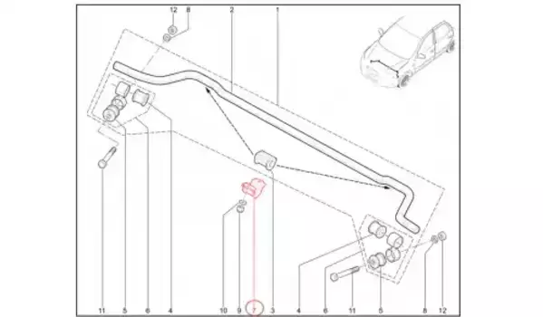 кронштейн втулки стабилизатора!\ Lada 2108-99 21080290604200