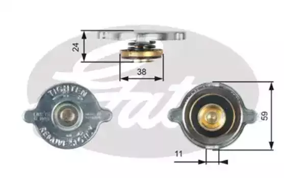 Крышка радиатора GATES RC116