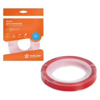 лента двусторонняя клейкая! (скотч), 12ммx3м, акриловая, прозрачная\ ADS-A-05 AIRLINE
