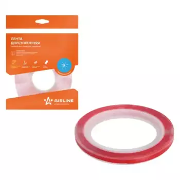 лента двусторонняя клейкая! (скотч), 6ммx3м, акриловая, прозрачная\ ADS-A-04 AIRLINE