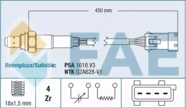 Лямбда-зонд FAE 77433