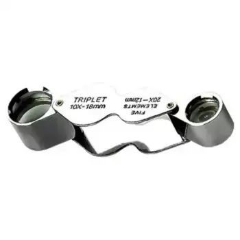 ЛУПА СКЛАДНАЯ 10-ТИ И 20-КРАТНАЯ, D 18 ММ, D 12 ММ// SPARTA 913815