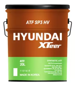 Масло для АКПП и ГУР HYUNDAI XTEER ATF SP3 1121415 синтетическое 20 л