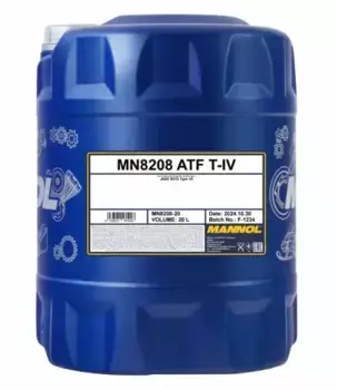 Масло для АКПП и ГУР MANNOL ATF T-IV MN820820 синтетическое 20 л