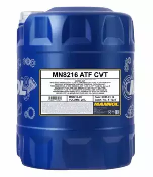 Масло для АКПП и ГУР MANNOL CVT MN821620 синтетическое 20 л