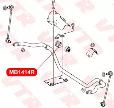 MB1414R ВТУЛКА СТАБИЛИЗАТОРА ПЕРЕДНЕЙ ПОДВЕСКИ VTR